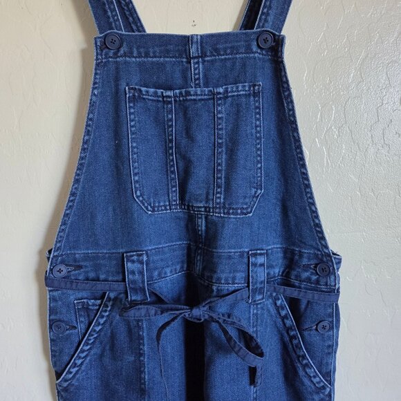 Lucky Brand Soft Utility Denim Overall Blue Indigo Size Women's Small Tie Waist - Picture 4 of 11